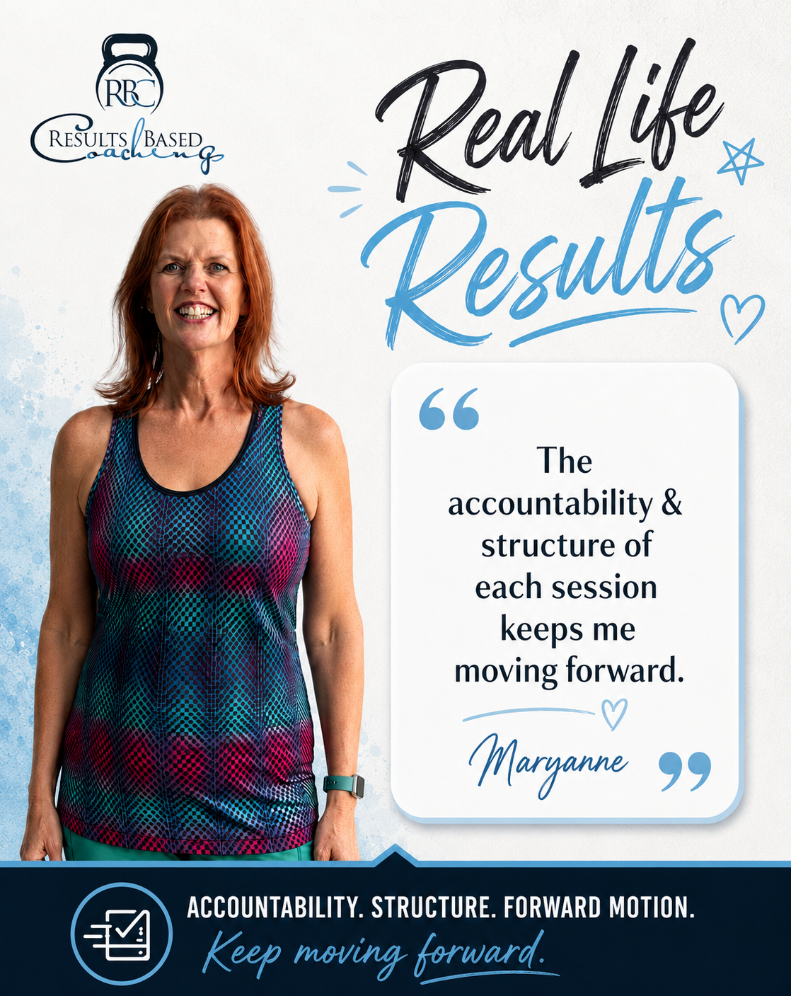 Screenshot of a five-star review from Maryanne, a Women's Strength Training member