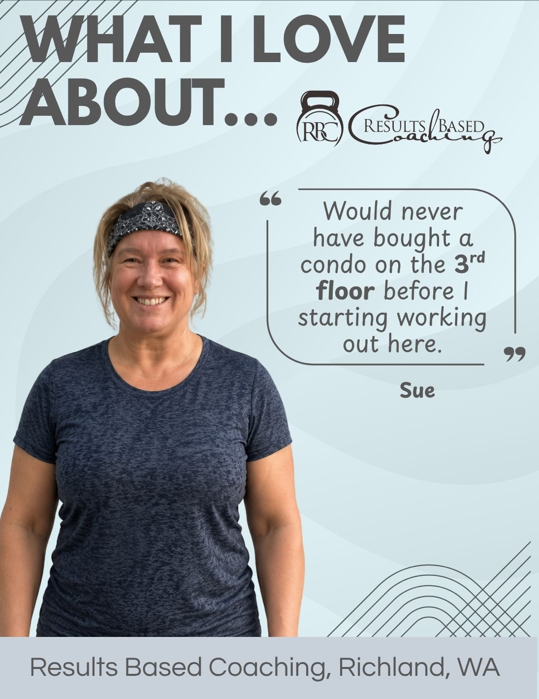 Screenshot of a five-star review from Sadie, a Women's Strength Training member