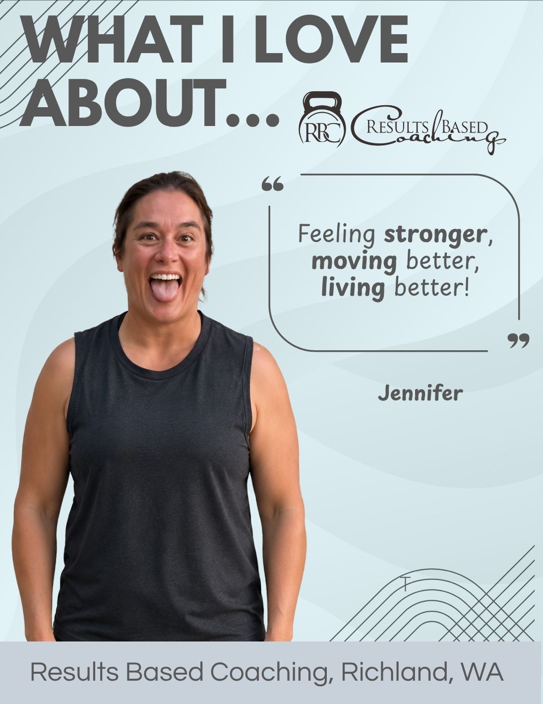 Screenshot of a five-star review from Jenn, a Women's Strength Training member